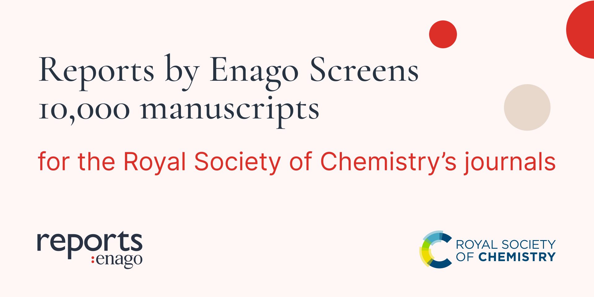 Enago Reports Screens 10,000 Manuscripts in Just Two Months for The Royal Society of Chemistry’s Journals